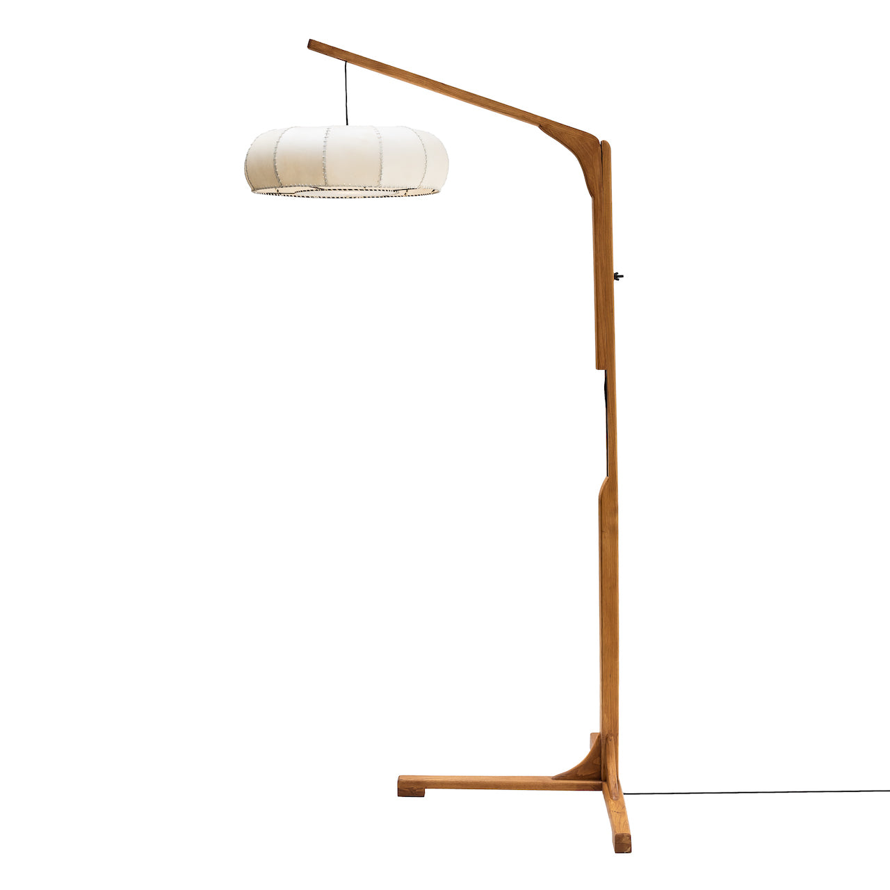 Lámpara Trufa Pergamino Base Madera Ascendente L
