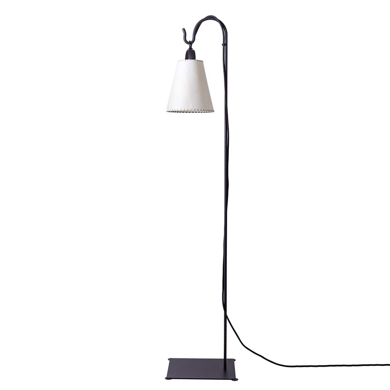 Lámpara Cencerro Pergamino Base Fierro Lectura (130cms de alto)