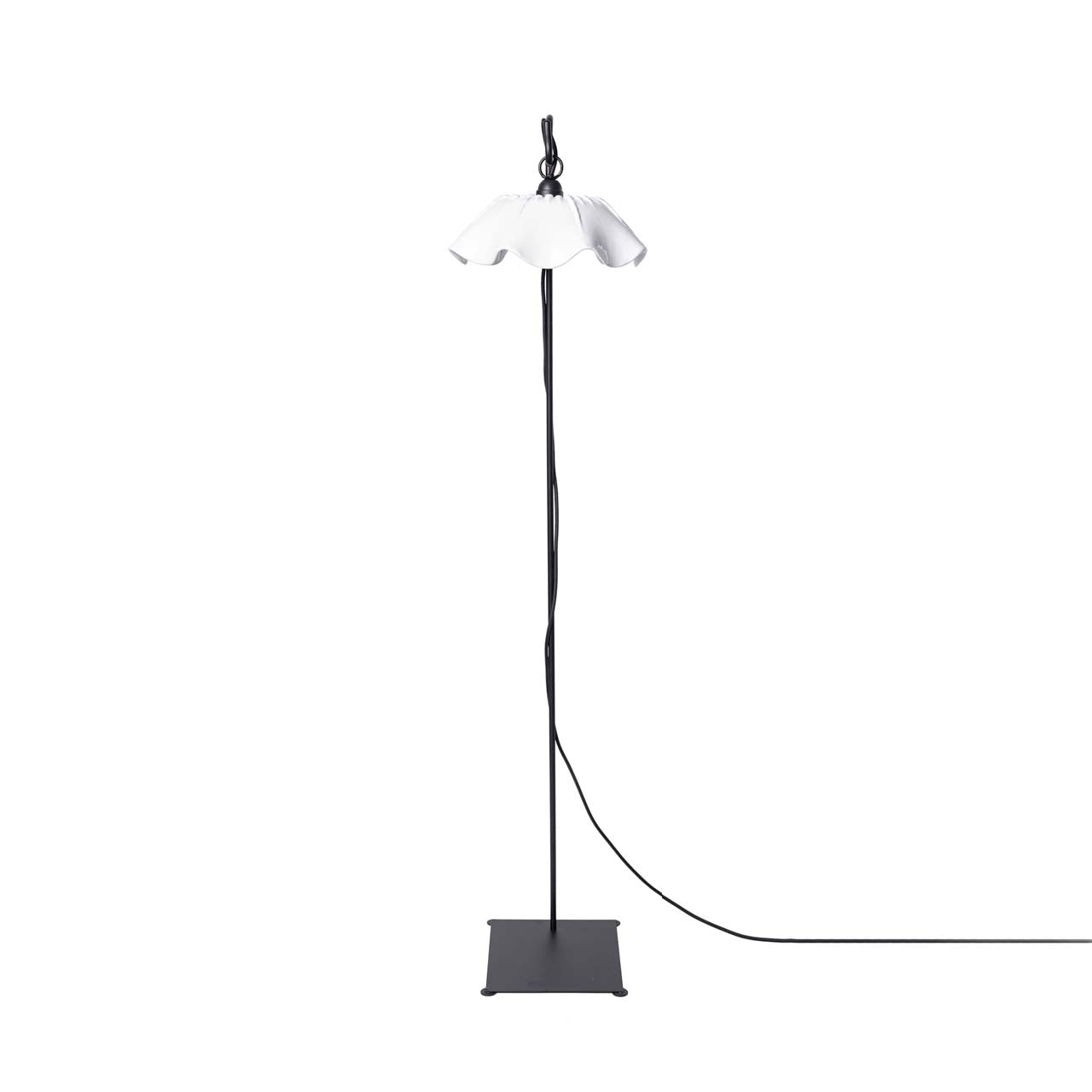 Lámpara Violacea Base Fierro Lectura (130cms de alto)