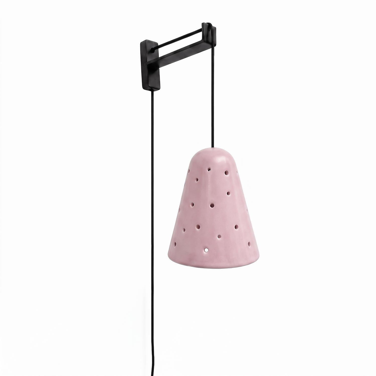 Lámpara Campanilla Rosa Escuadra de Fierro