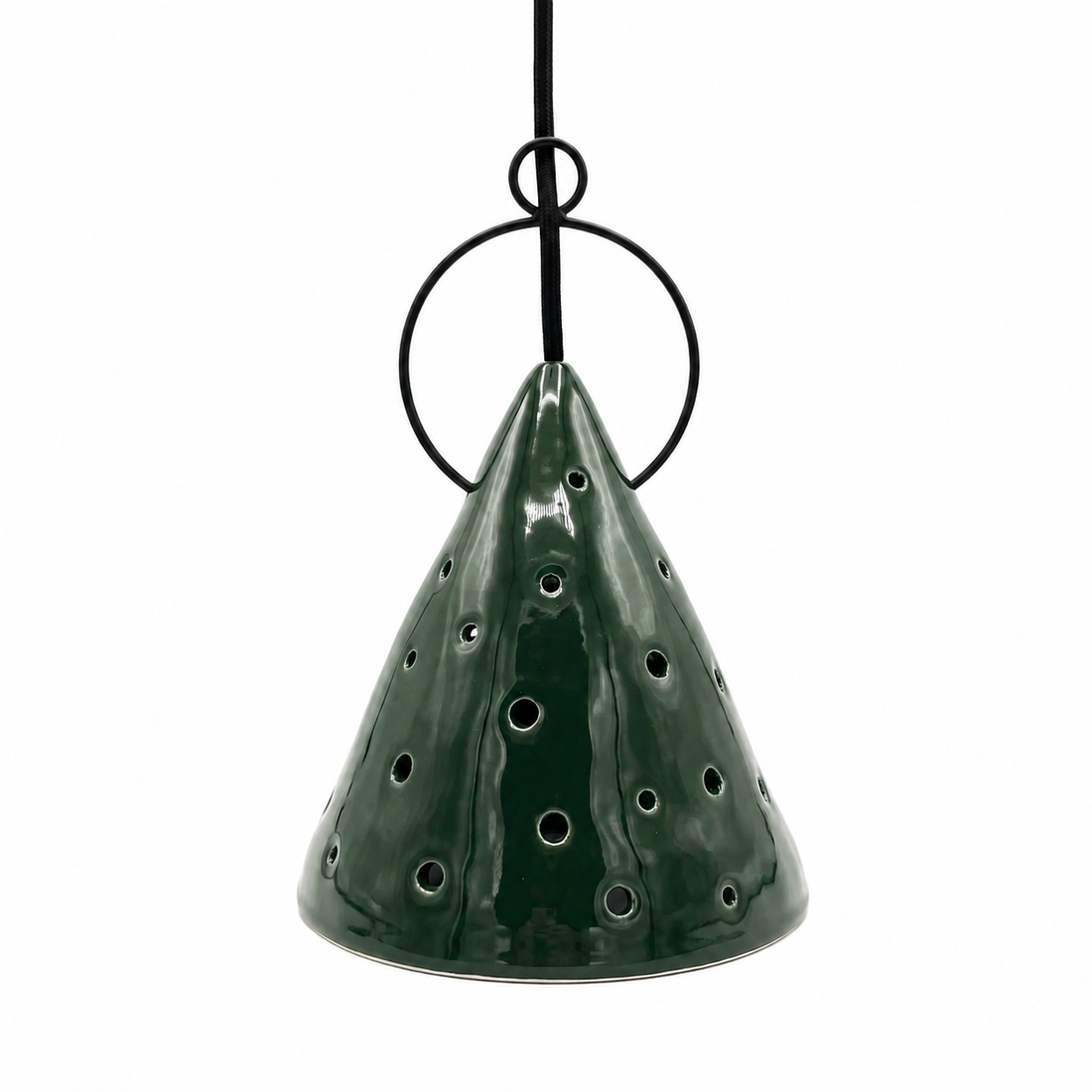 Lámpara Candil Colgante Verde Bosque